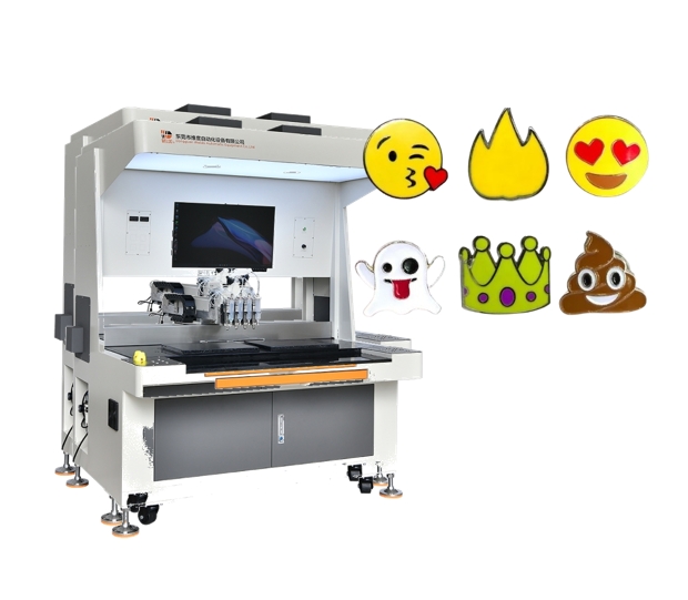 Decorative Enamel Emoji Badge Filling Machine – Stylish, Efficient, and Compact for Creative Production
